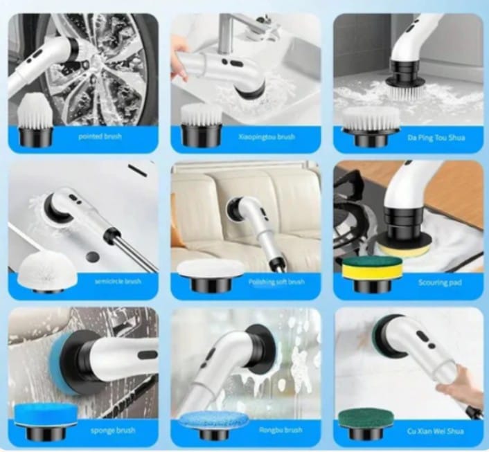 Super Cepillo De Limpieza Eléctrico Giratorio 9 en 1 y 🎁 ¡Llévate un regalo especial!🚚 ¡ENVÍO GRATIS a todo el país!