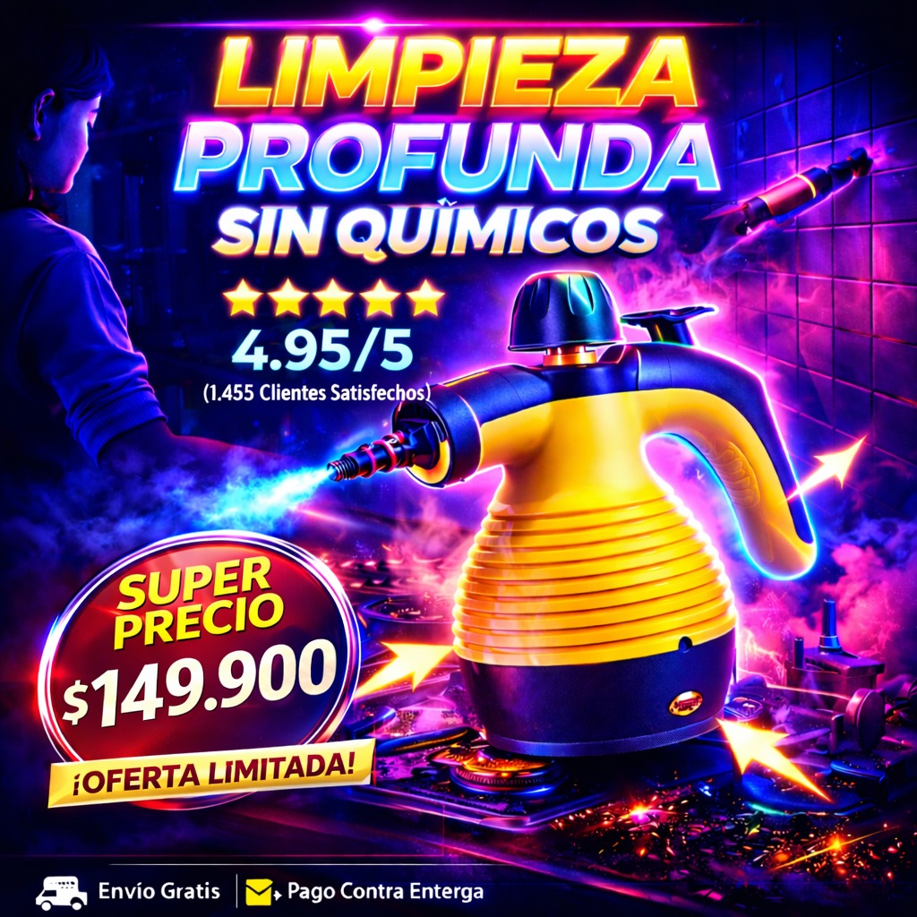 ASPIRADORA A VAPOR CLEAN PRO  LIMPIEZA POTENTE, FACIL Y PROFESIONAL