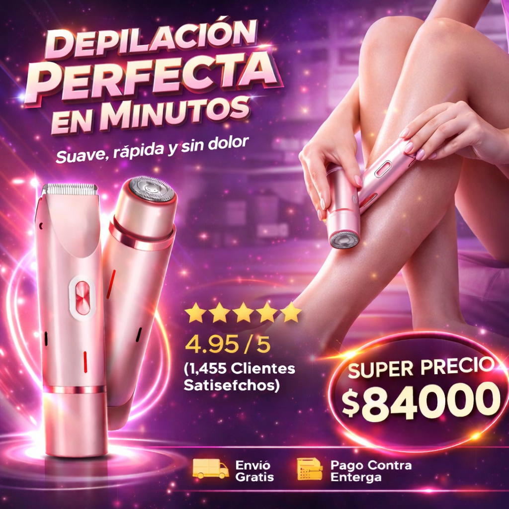 ✨✨DEPILADORA DE MUJER RECARGABLE 2 EN 1✨✨ + 🎁JABON DE REGALO🎁 NUEVA
