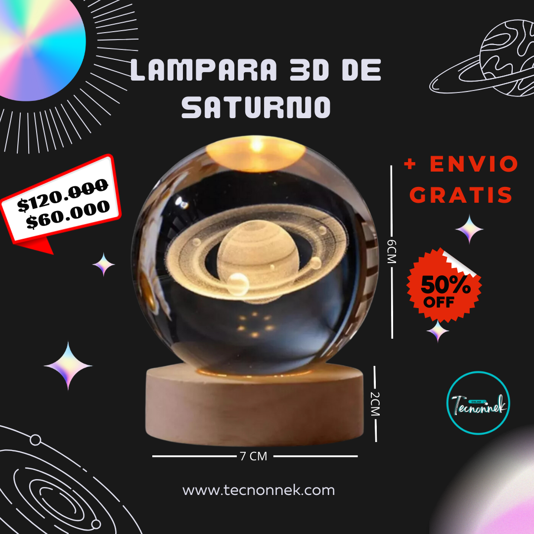 3d Lampara De Noche Led Galaxia Bola Cri