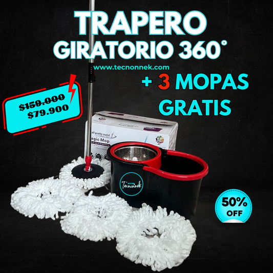 Trapero autoescurrible 360°