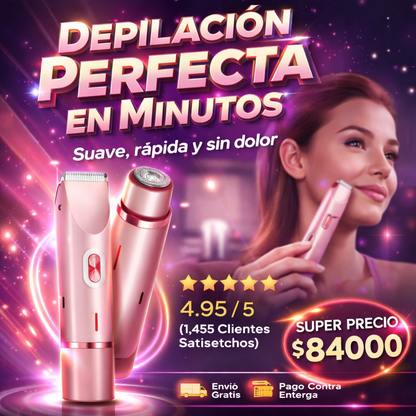 ✨✨DEPILADORA DE MUJER RECARGABLE 2 EN 1✨✨ + 🎁JABON DE REGALO🎁 NUEVA