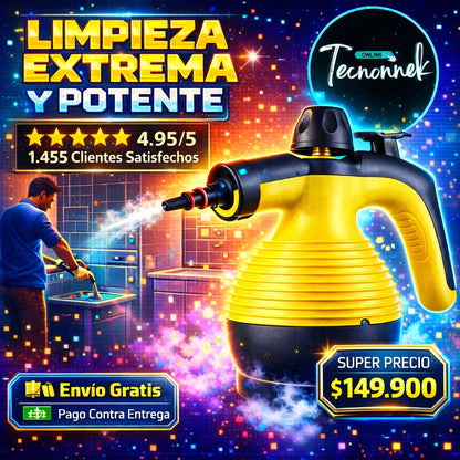 ASPIRADORA A VAPOR CLEAN PRO  LIMPIEZA POTENTE, FACIL Y PROFESIONAL