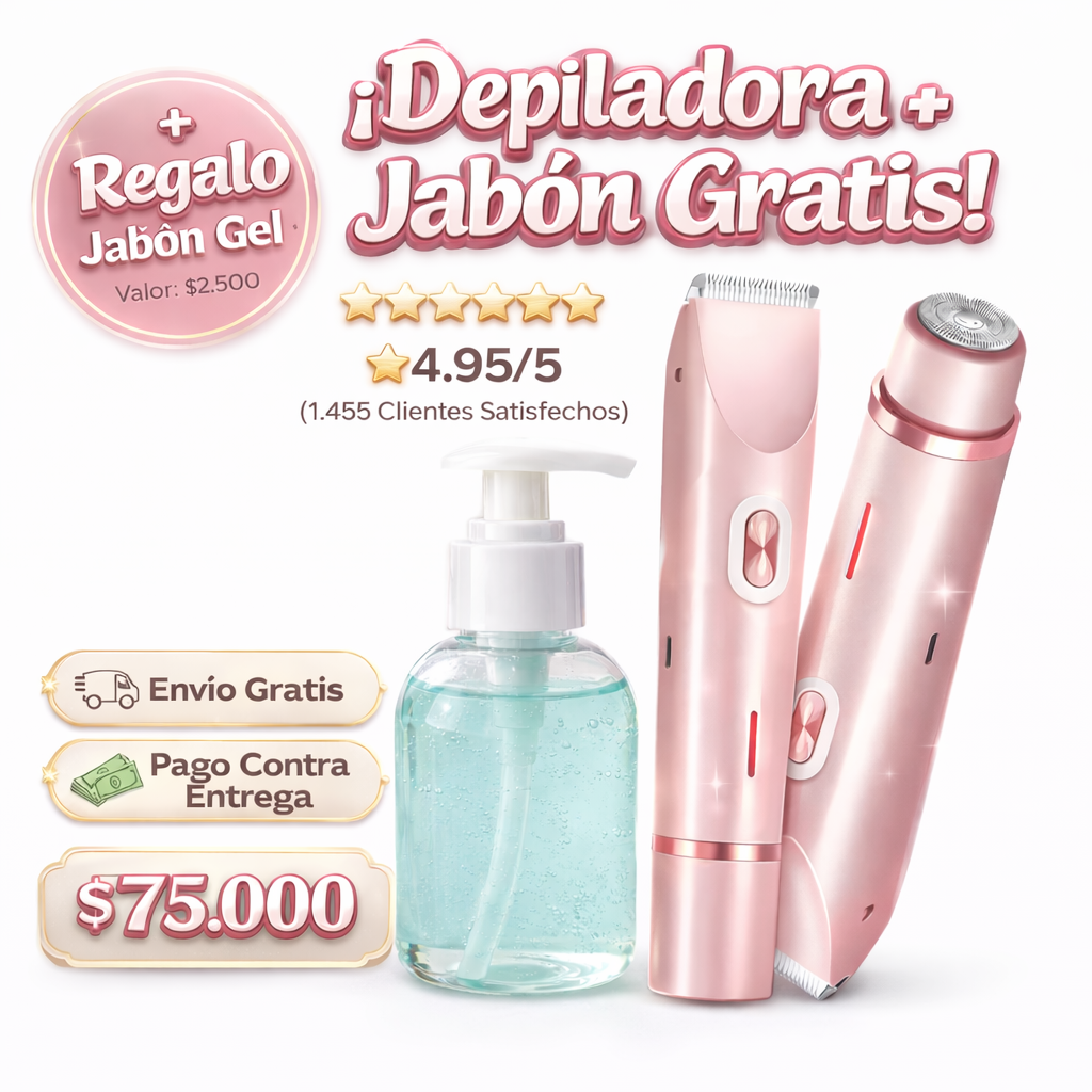 ✨✨DEPILADORA DE MUJER RECARGABLE 2 EN 1✨✨ + 🎁JABON DE REGALO🎁