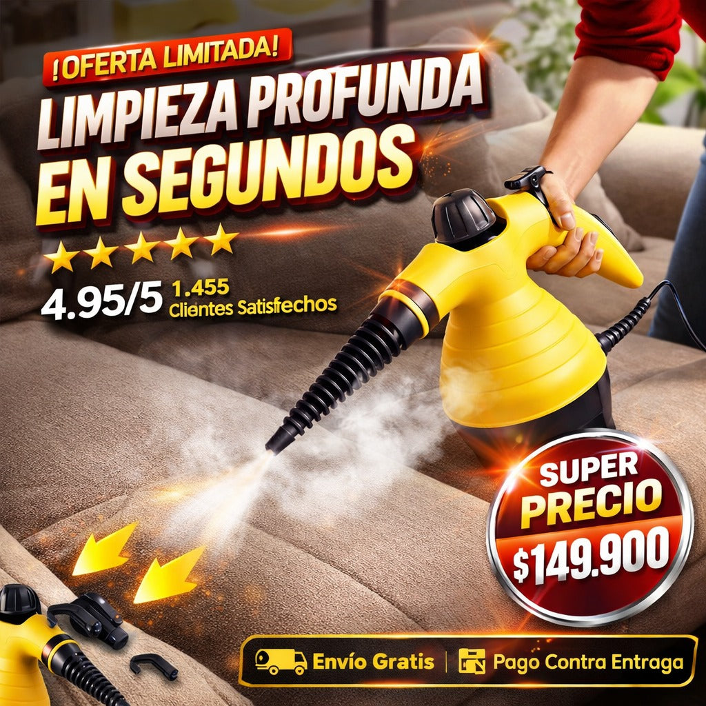 ASPIRADORA A VAPOR CLEAN PRO  LIMPIEZA POTENTE, FACIL Y PROFESIONAL