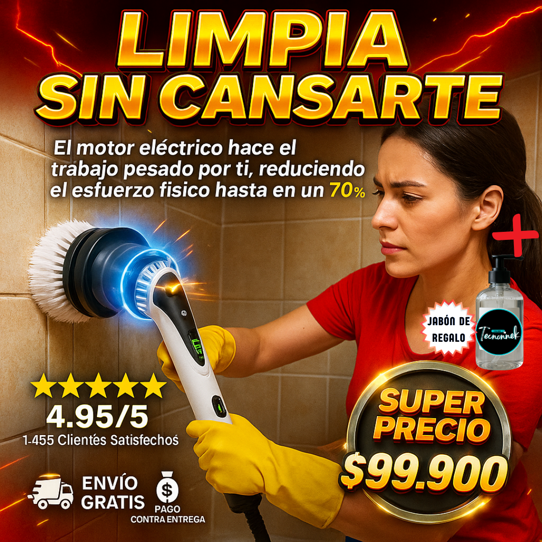 Super Cepillo De Limpieza Eléctrico Giratorio 9 en 1 y 🎁 ¡Llévate un regalo especial!🚚 ¡ENVÍO GRATIS a todo el país!