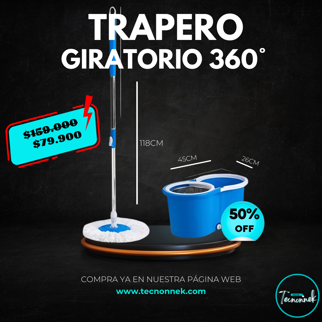 Trapero autoescurrible 360°