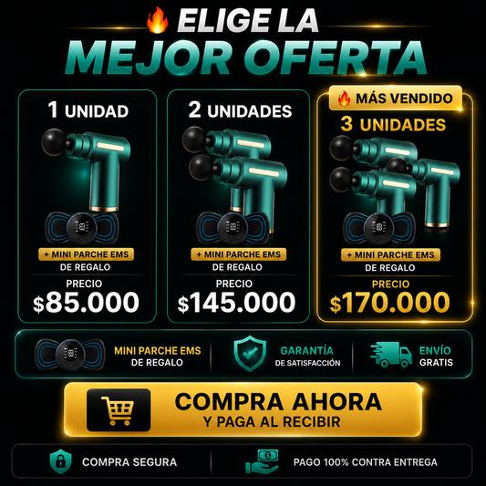 MINI MASAJEADOR PISTOLA+MINI PARCHE DE REGALO***