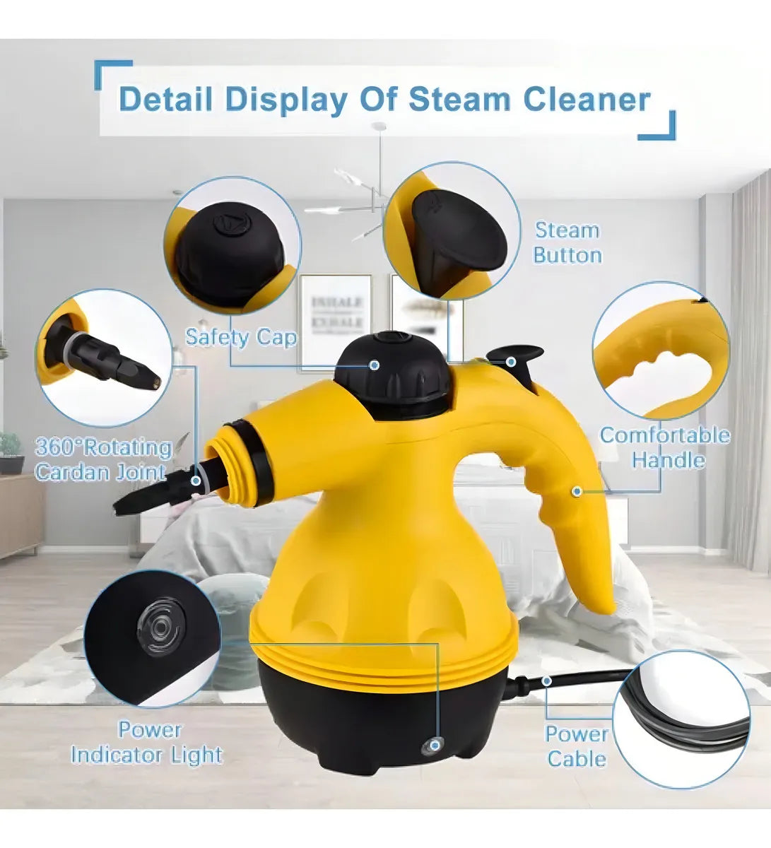 ASPIRADORA A VAPOR CLEAN PRO  LIMPIEZA POTENTE, FACIL Y PROFESIONAL