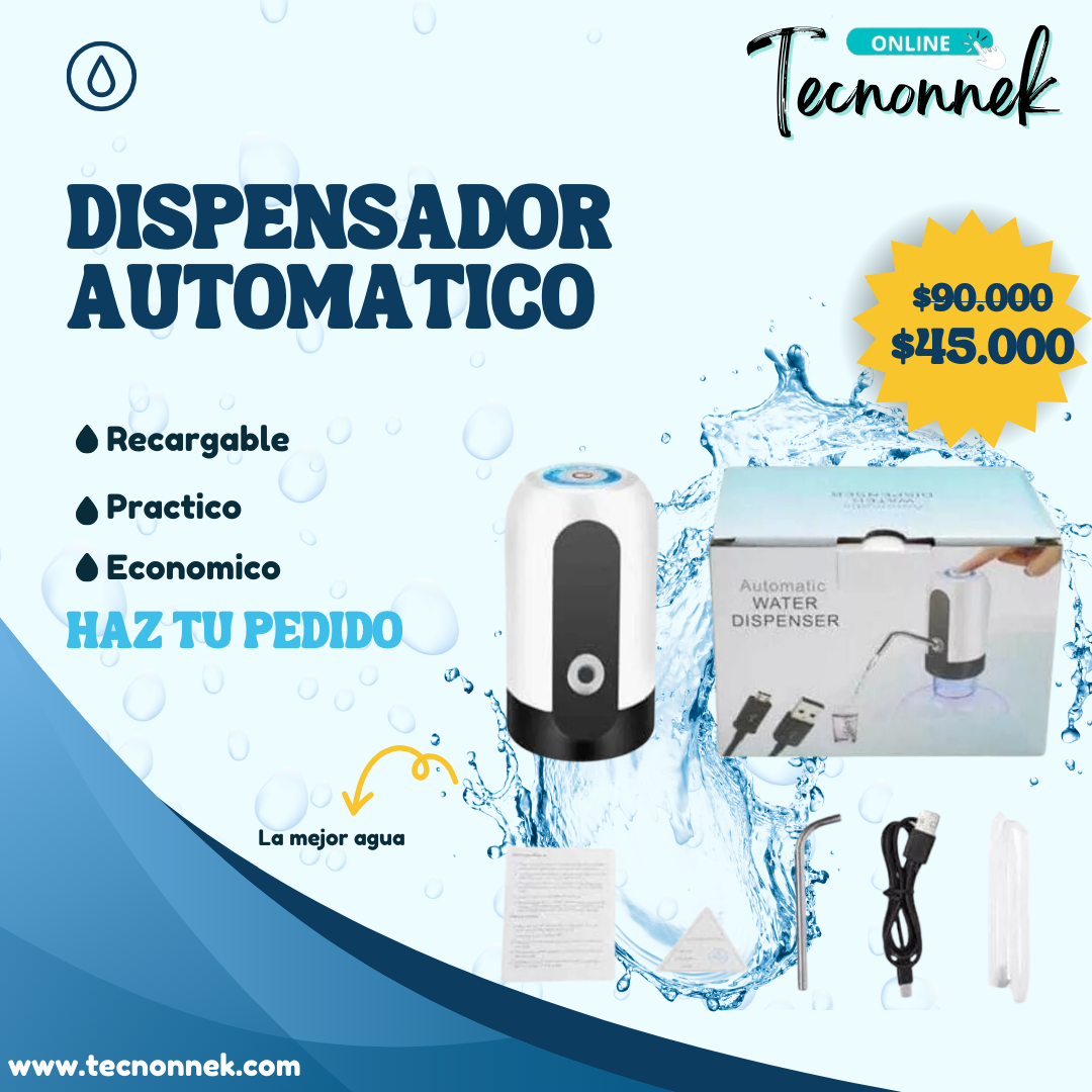 Dispensador Agua Eléctrico Recargable Botellón Usb