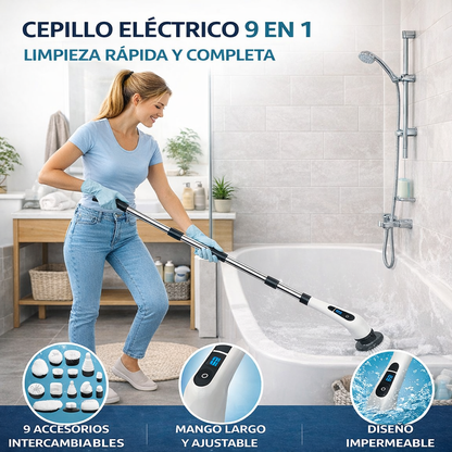 Super Cepillo De Limpieza Eléctrico Giratorio 9 en 1 y 🎁 ¡Llévate un regalo especial!🚚 ¡ENVÍO GRATIS a todo el país!