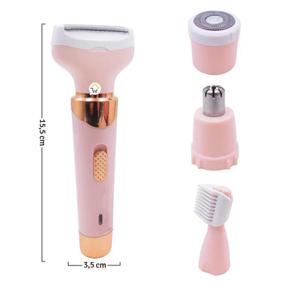 Depiladora Eléctrica Para Mujer Recargable 4 En 1